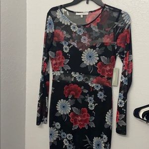 Floral Mesh Dress